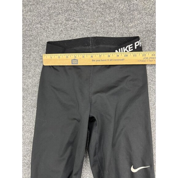 Nike Pro Dri-Fit Pants Womens Small Black Compression Leggings Athletic Running - Picture 3 of 8